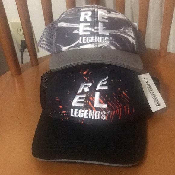 NWT REEL Legends Snap back Fishing Caps. Colors available: 1- black and 1- gray. - Picture 2 of 8